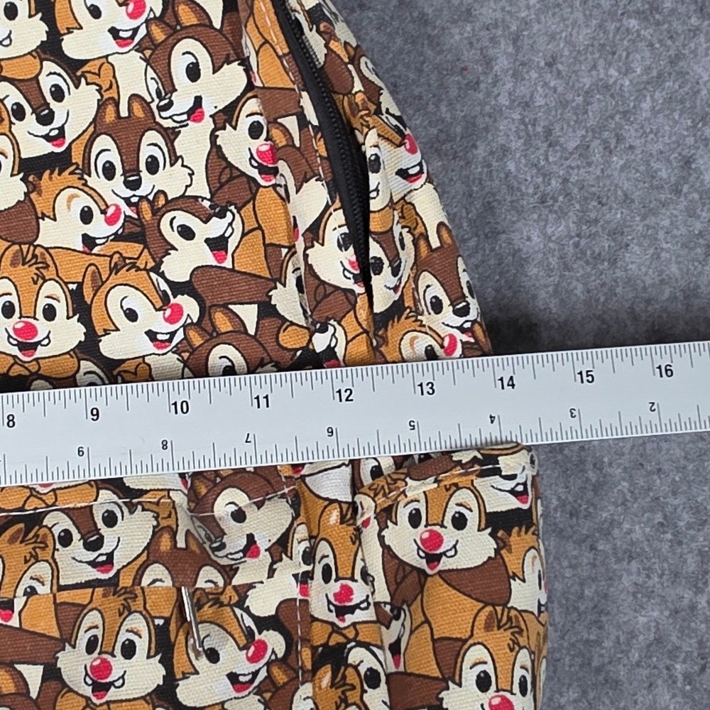 Chip & Dale Rescue Rangers Backpack Character All Over Print Canvas Bag 16" RARE - Picture 7 of 10